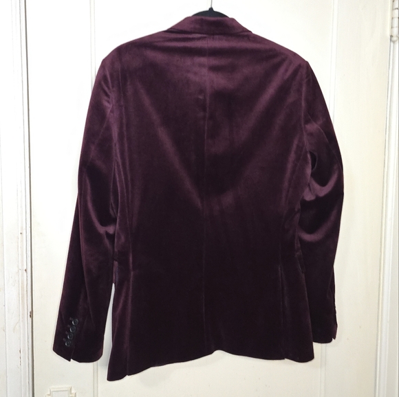 Men's Burgundy Blazer - Picture 7 of 10